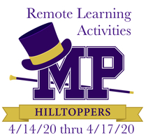 Remote Learning Activities for 4/14 thru 4/17