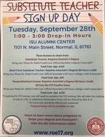 Substitute Teacher Sign Up Day