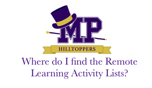 Finding the Remote Learning Activity Lists