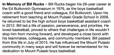 In Memory of Bill Rucks