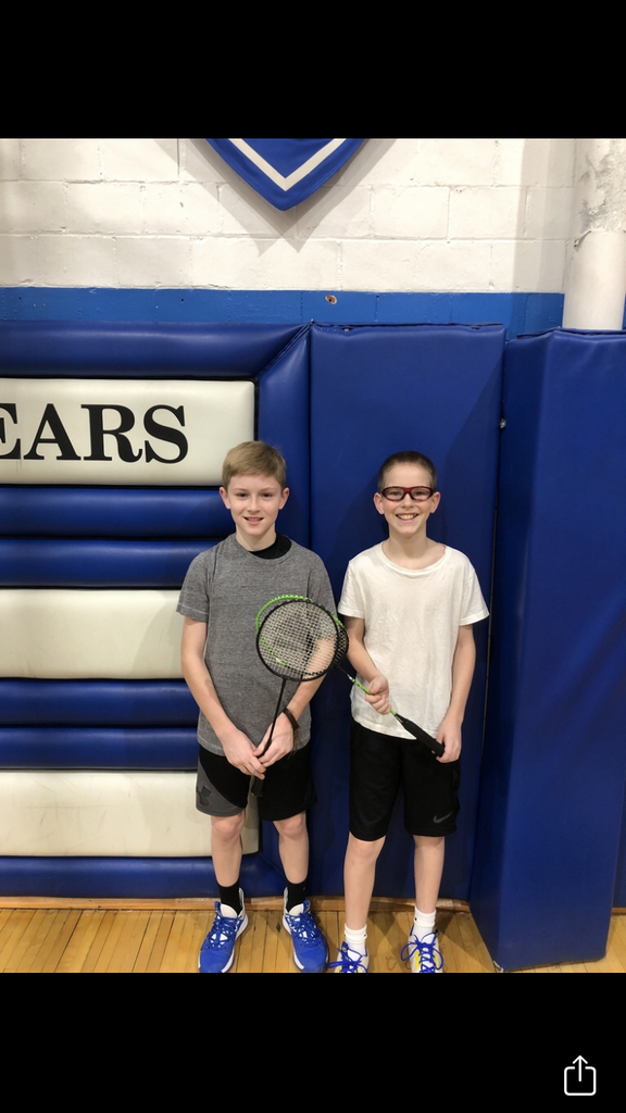 6th grade badminton tournament champions!