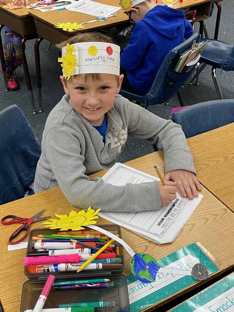 Planet hats help us remember the order of the planets.